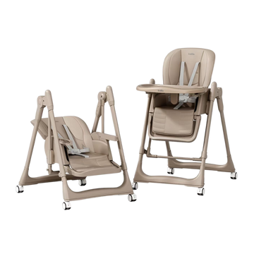 Kidilo 8166 Convertible Baby Feeding High Chair & Rocking Seat | Khaki