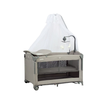 T-702 Multifunctional Baby Bed + Play Pen | Grey Colour
