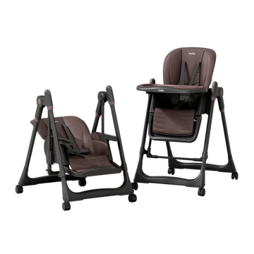 Kidilo 8166 Convertible Baby Feeding High Chair & Rocking Seat | Coffee