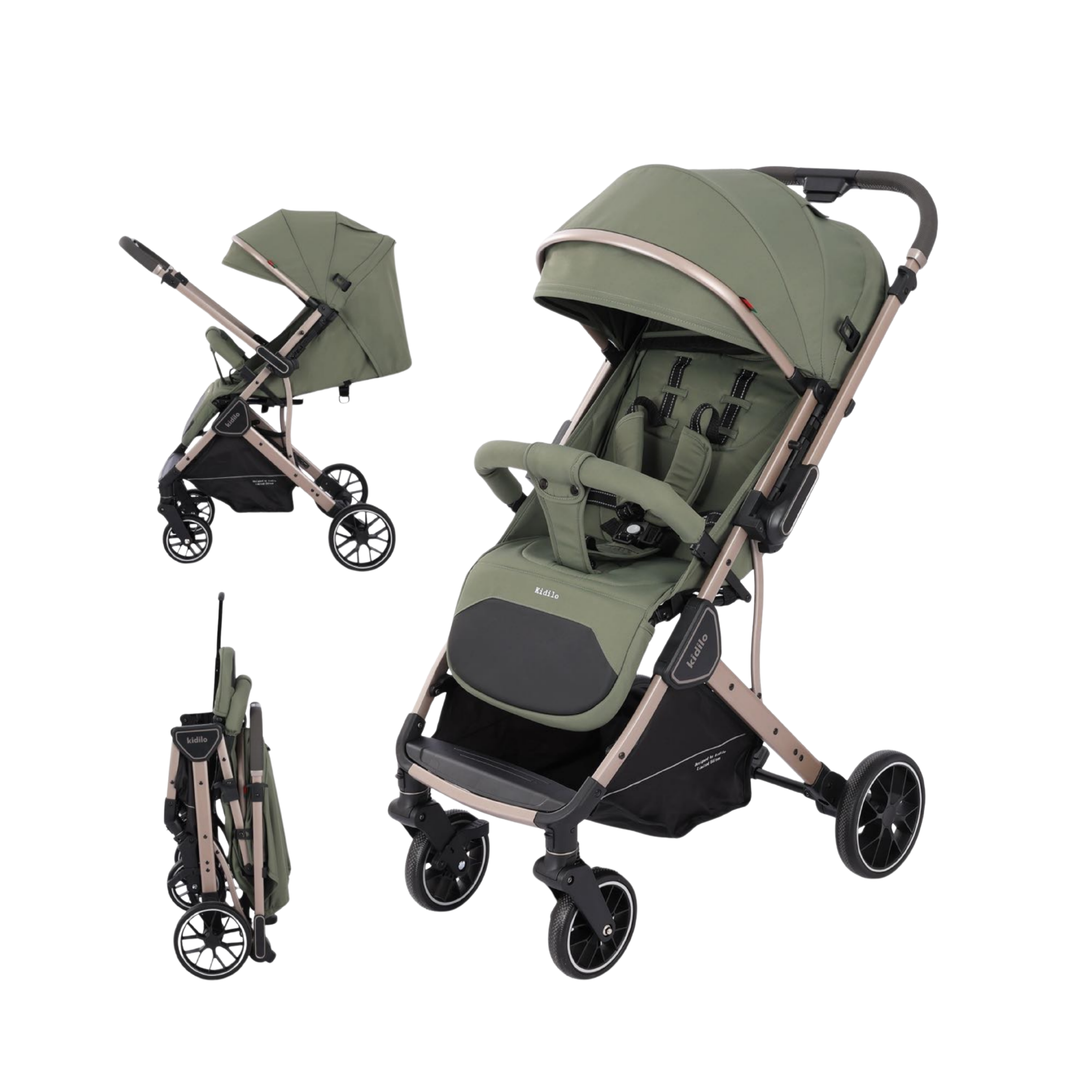 Kidilo K919N Baby Stroller | Green